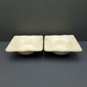 Gibson Designs Rhapsody Sand Square Soup Cereal Bowls Gibson Elite Bowls